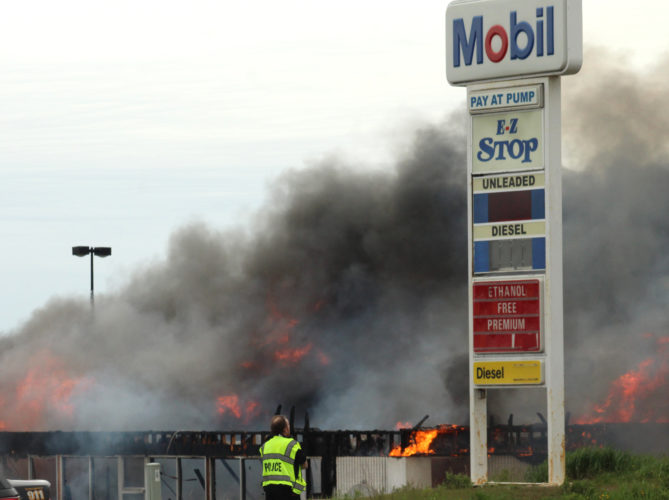 IM firefighter treated for burns and released after being trapped in